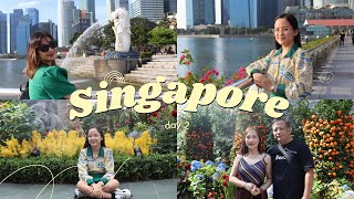 SINGAPORE VLOG  Merlion Park Skyline Luge Cloud Forest Flower Dome Skypark Deck  TrishaampAlyssa [upl. by Fina]