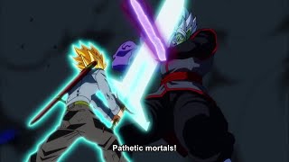 Trunks vs Fused Zamasu with LONE WARRIORdb kai trunks vs cell theme edit [upl. by Ardiek865]