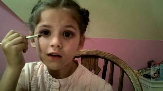 MakeupGeekTV Contest Pink Lavendar Aqua Makeup Tutorial for Kids by Emma Cute 7 year old [upl. by Asaeret]