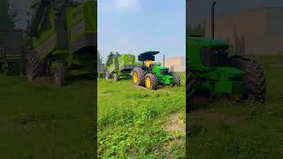 John Deere 5310 4x4 🆚 harvester kis ma h power⚡tractorking tractorsupplier indiantractorshorts [upl. by Giefer]