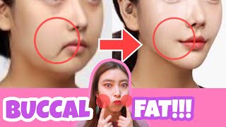 Buccal Fat Removal Exercise amp Massage  Reduce Cheek Fat Chubby Cheeks No Surgery💕 [upl. by Saraiya571]