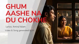 Ghum Aashe Na Du Chokhe  Romantic Bangla Song 2024  Bangla Song Lyrics amp Dance [upl. by Wei106]