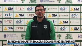 Scandone Sanfilippo quotMolfetta squadra giovane ma temibile Primo test per noiquot [upl. by Naujed780]