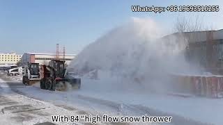 1200kg Skid Steer Loader JC120 Weichai 103kw with Snow Blower in Russia [upl. by Rondi]