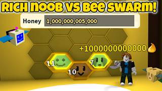 Noob With 1 Trillion Honey Gets 50 Bees in 2 Hours Bee Swarm Simulator Noob to Pro [upl. by Cathleen]