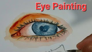 Watercolor Eye Tutorial  Watercolor Techniques Explain [upl. by Lachman194]