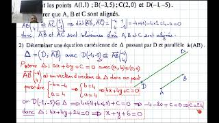 Géométrie analytique Exercices [upl. by Ellirehs]