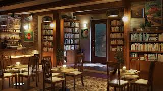 Library Coffee Shop Ambience with Smooth Jazz Music for Relaxing Studying and Working [upl. by Ivers]