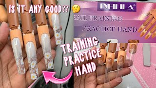 INFILILA PRACTICE HAND REVIEW  Transfer Foils Ombre  Not Polish Acrylics [upl. by Madea]