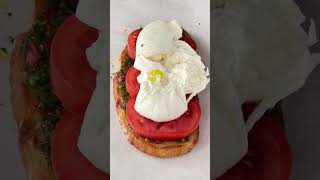 Healthy Lunch or Brunch in 10 minutes Tomato Burrata Cheese Toast Recipe shorts [upl. by Nnylcaj]