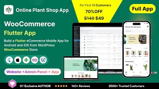 Online Plant Store Flutter 3x Android iOS WooCommerce Full App [upl. by Hancock]