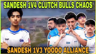 DRS Sandesh on Fire 🔥  Back to Back 1v4 amp 1v3 Cluthes  Clash with kvn [upl. by Nylyak632]