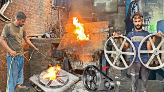 Pulley Casting Complete Process  Iron Casting Process in Factory [upl. by Caputo]