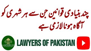 Most Important Basic Laws of Pakistan Lawyers of Pakistan Legal Series [upl. by Cassandre774]