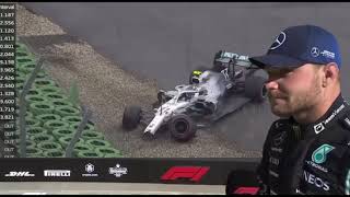 Valtteri Bottas reacts to his Crash in Hockenheim [upl. by Aicenert]