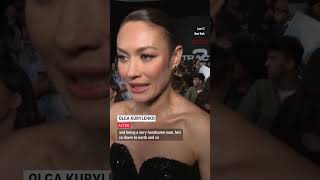 Olga Kurylenko on the quotmost attractive thingquot about her costar Chris Hemsworth shorts [upl. by Yuzik]