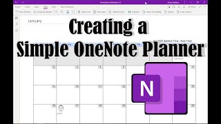 Creating a Simple OneNote Planner [upl. by Thgiled816]