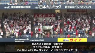 20130824 近鉄復刻デー ロッティーノ（吉岡）選手応援歌（歌詞付） [upl. by Elmira570]