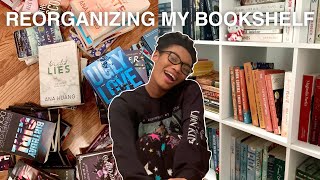 reorganize my bookshelf with me [upl. by Dylan]