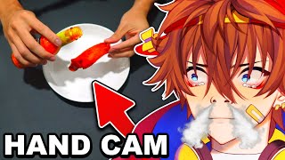 Kenji Tries The HOT ONES Challenge Full Handcam Stream [upl. by Mcgray259]