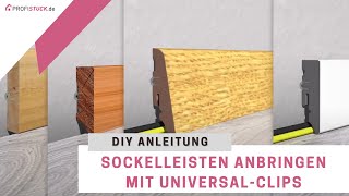 Sockelleisten anbringen  Anleitung für Universal Befestigungsclips [upl. by Gelb561]