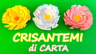 💮 Lavoretti Autunno CRISANTEMI di CARTA 💮✂ [upl. by Warrick]