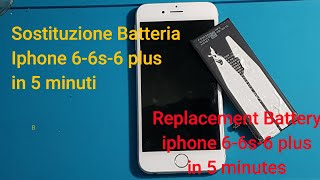 Come sostituire batteria iphone 6 6s 6 plus in 5 minuti [upl. by Enelyahs325]