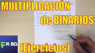 EJERCICIOS de MULTIPLICACIÓN números BINARIOS  Electrónica Digital  Operaciones Binarias [upl. by Asilram496]