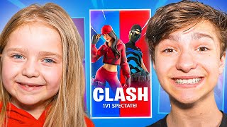 Fortnite CLASH Mode VS Worlds Youngest Player [upl. by Pogue]