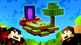 NETHER EN SKYBLOCK 😱🙈 Minecraft [upl. by Nosreffej426]