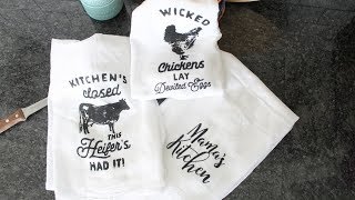 Tea Towel Printing with Chalk Couture [upl. by Merv]