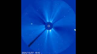 Video Solar Flyby of Comet C2023 A3 TsuchinshanATLAS [upl. by Adrian]