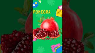 Learn Fruit Names for Children with Fun Melon Guava Pomegranate Strawberry [upl. by Aynekal]