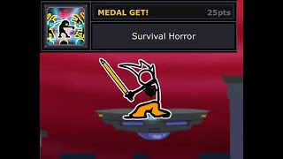 Newgrounds Rumble Survivor Horror Medal Unlocked Gameplay OMFG Mode Survival [upl. by Diann906]