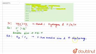 Consider the following statements  Statement 1 HBr is a stronger acid than HI because of hydro [upl. by Heinrik]