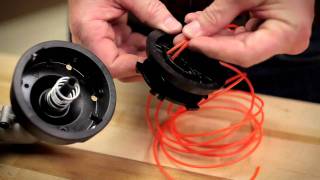 String Trimmer Head  How to install new trimmer line on a traditional bump head [upl. by Nolram159]