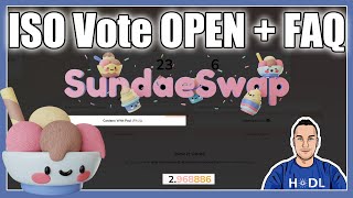 SundaeSwap ISO Vote Open  How To Vote  Common Questions 🍨 [upl. by Lilahk]