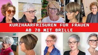 20 Stilvolle Kurzhaarfrisuren Für Frauen Über 70 Mit Brille [upl. by Nyladnar]