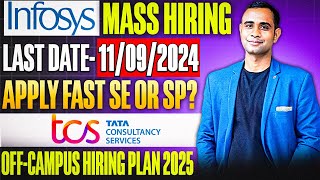 🔥Infosys Mass Hiring  Last date 110924  System Engineer or Specialist Programmer 🔥 [upl. by Ecylahs150]