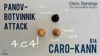 PanovBotvinnik Attack  Fight the CaroKann aggressively ⎸Chess Openings [upl. by Oniratac]