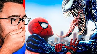 Reacting to SPIDERMAN vs VENOM Fan Movie [upl. by Attenyw]