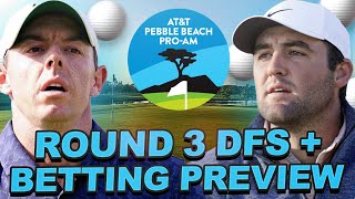 Pebble Beach ProAm Round 3 Preview  Live Chat  Draftkings Showdown Underdog  Prize Picks Props [upl. by Erreip]