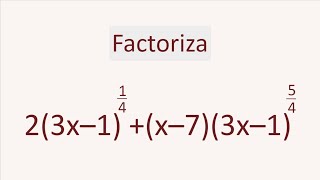 CÓMO FACTORIZAR EXPRESIÓN ALGEBRAICA CON EXPONENTES FRACCIONARIOS Álgebra Básica [upl. by Reinhold674]