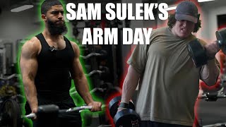 Calisthenic athlete tries Bodybuilding Sam sulek Killer arm workout [upl. by Ginsberg]