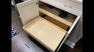 Installing Kitchen Cabinet PullOut Drawers [upl. by Nylaroc]