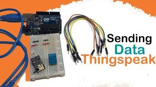 How to send sensor dat to thingspeak server using ESP and Arduino [upl. by Weber500]