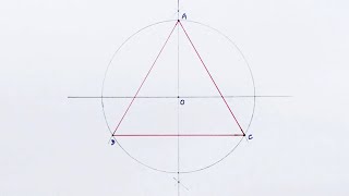 Construct an equilateral triangle inscribed a given circle [upl. by Conover]