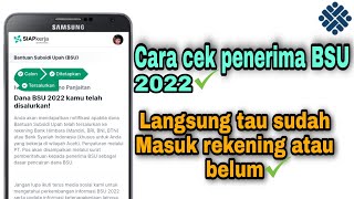 Cara Cek BSU Sudah Masuk Rekening Atau Belum  Cara Cek Dapat BSU Atau Tidak [upl. by Tegdig]