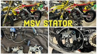 MSV RACING ADJUSTABLE STATOR INSTALLATION  HONDA CR 500  RMZILLA 500  HOW TO [upl. by Ahsinhoj531]