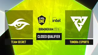 Dota2  Team Secret vs Tundra Esports  Game 1  ESL One Birmingham 2024  CQ  WEU [upl. by Astri]